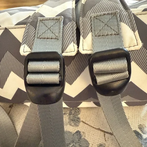 Maevn Women's Chevron Backpack - Grey and White - Picture 12 of 17